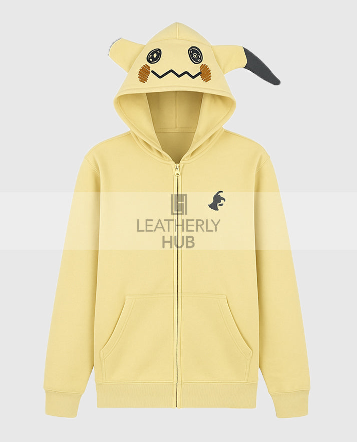 Mimikyu Themed French Terry Zip-Up Hoodie