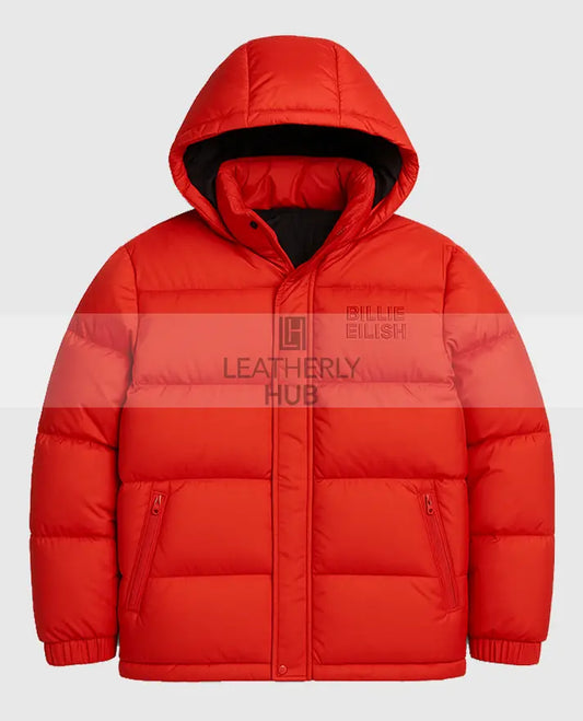 Billie Eilish Red Puffer Jacket