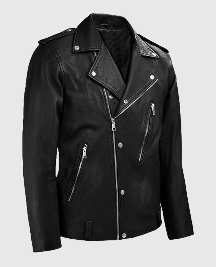 Men's Beast Black Biker Leather Jacket