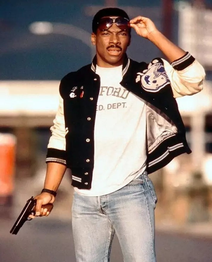 Eddie Murphy Beverly Hills Cop Black Bomber Jacket