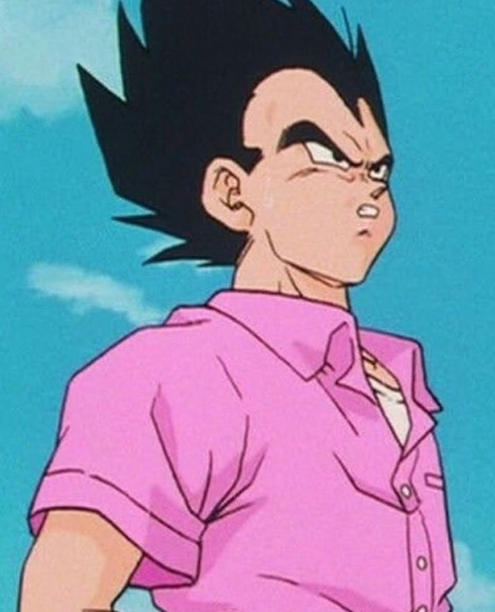 Vegeta Dragon Ball Z Pink Shirt