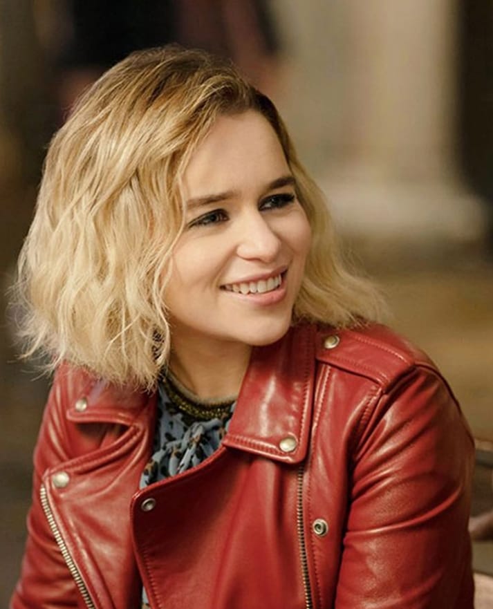 Emilia Clarke Last Christmas Leather Jacket