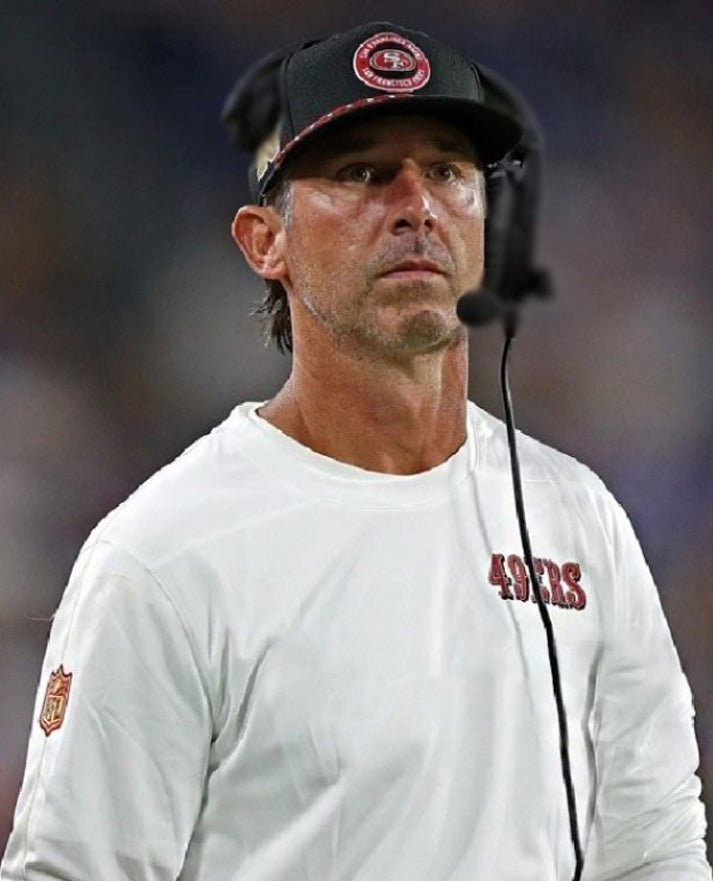 Kyle Shanahan 49ers Long Sleeves White Shirt