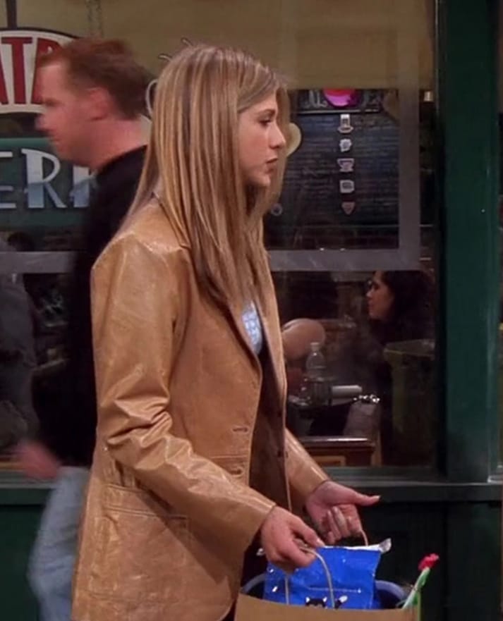 Jennifer Aniston Friends Season 5 Leather Blazer