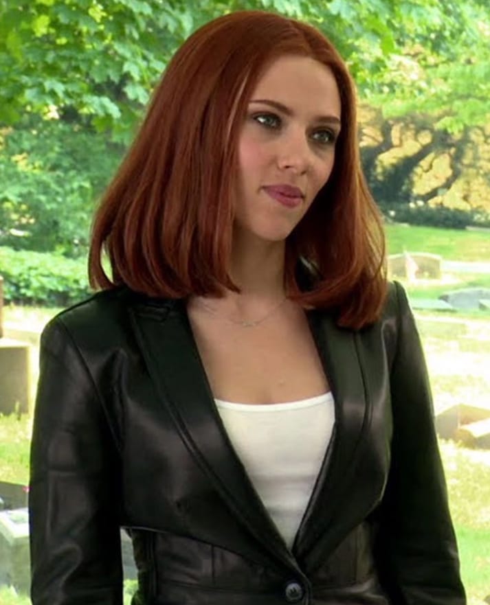 The Winter Soldier Scarlett Johansson Leather Blazer