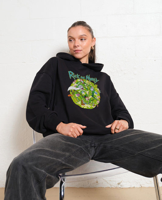 Rick and Morty Portal Collage Hoodie