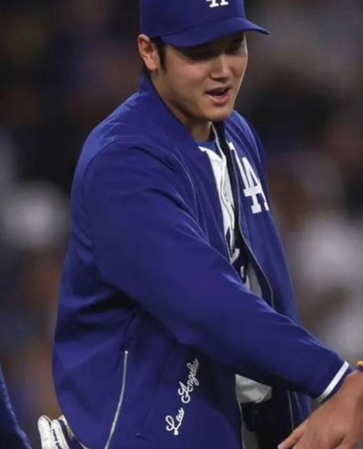 Dave Roberts LA Dodgers Blue Bomber Jacket