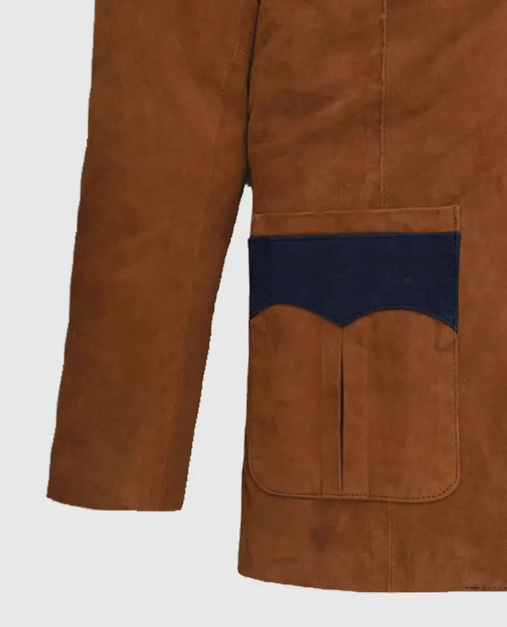 Men's Western Suede Leather Blazer
