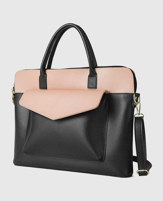 Sack Laptop Bag (Black & Peach)