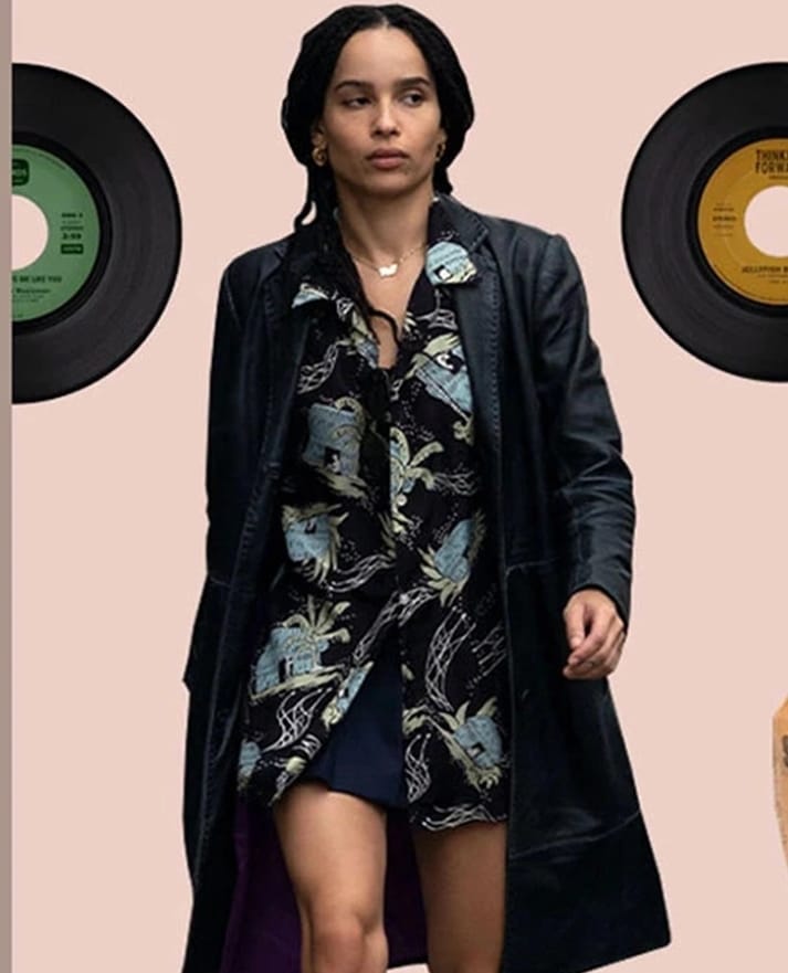 Zoe Kravitz Leather Long Coat