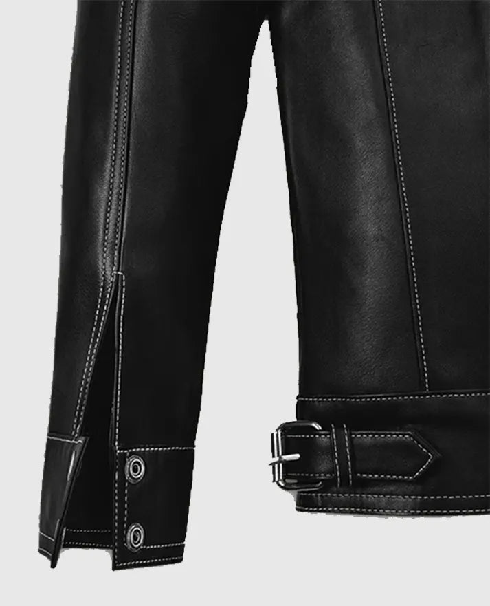 Men’s Black Slim Fit Leather Jacket