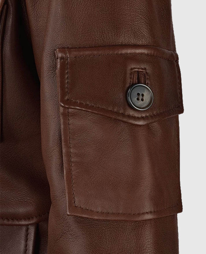 Spanish Brown Katherine Heigl Leather Jacket