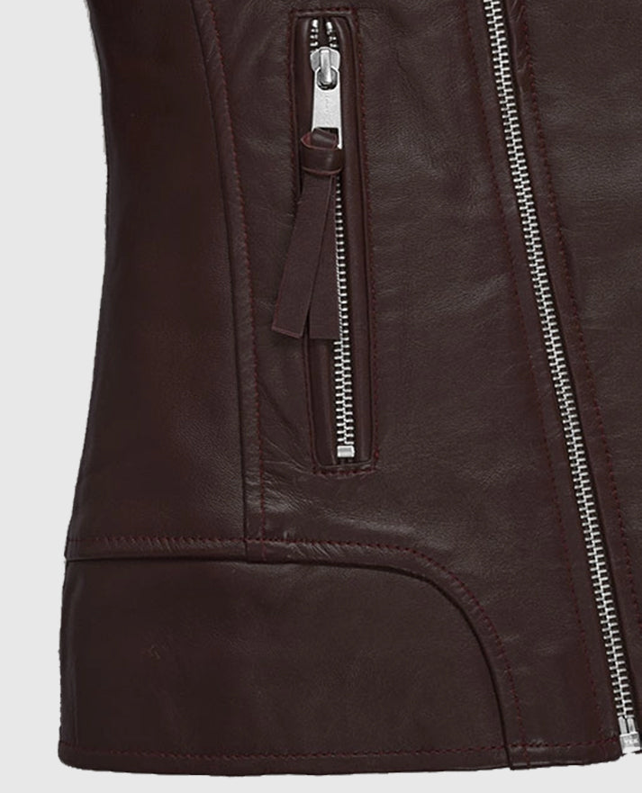 Burgundy Teenage Mutant Ninja Turtles 2 Megan Fox Jacket