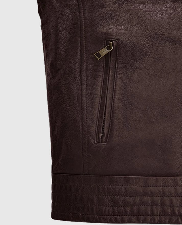 Men’s Road Shaper Dark Brown Leather Vest