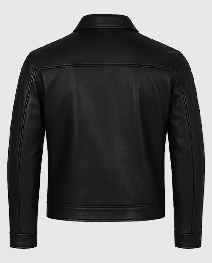 Tom Cruise Mission Impossible 8 Black Leather Jacket
