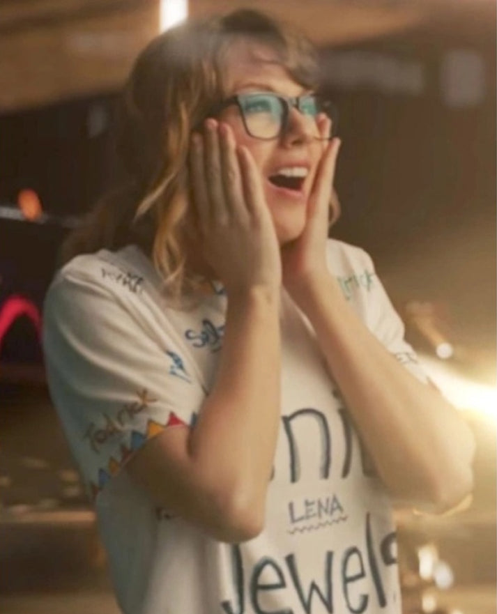 Taylor Swift You Belong With Me Junior Jewels White Printed Shirt