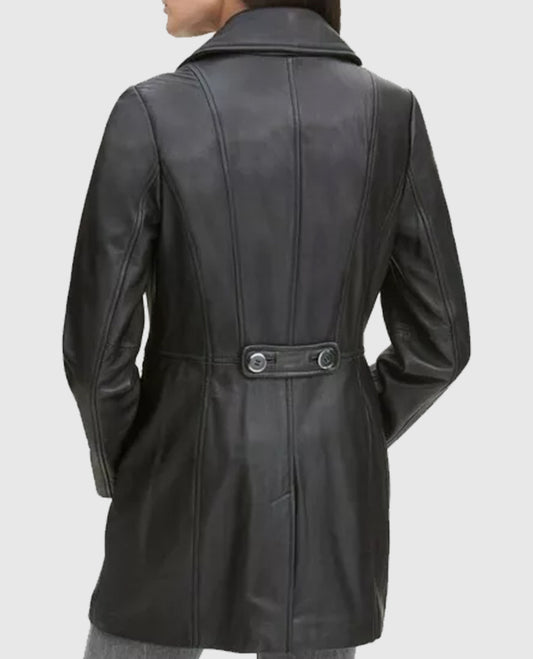 Women’s Black Petite Trench Coat