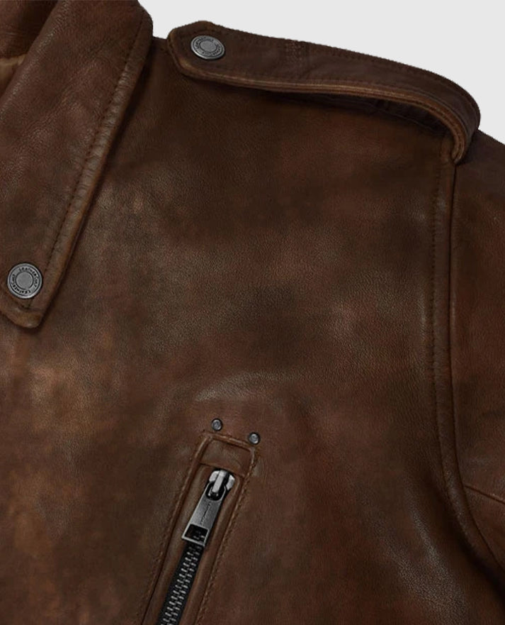 Falcon Brown Rider Leather Jacket