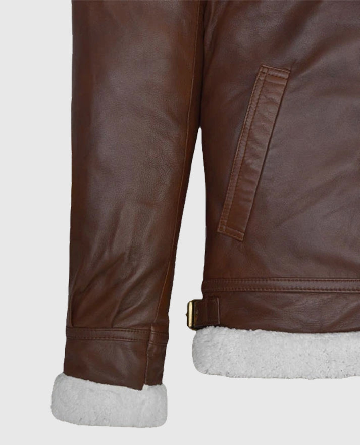 Men's B3 Aviator Spanish Brown Leather Jacket