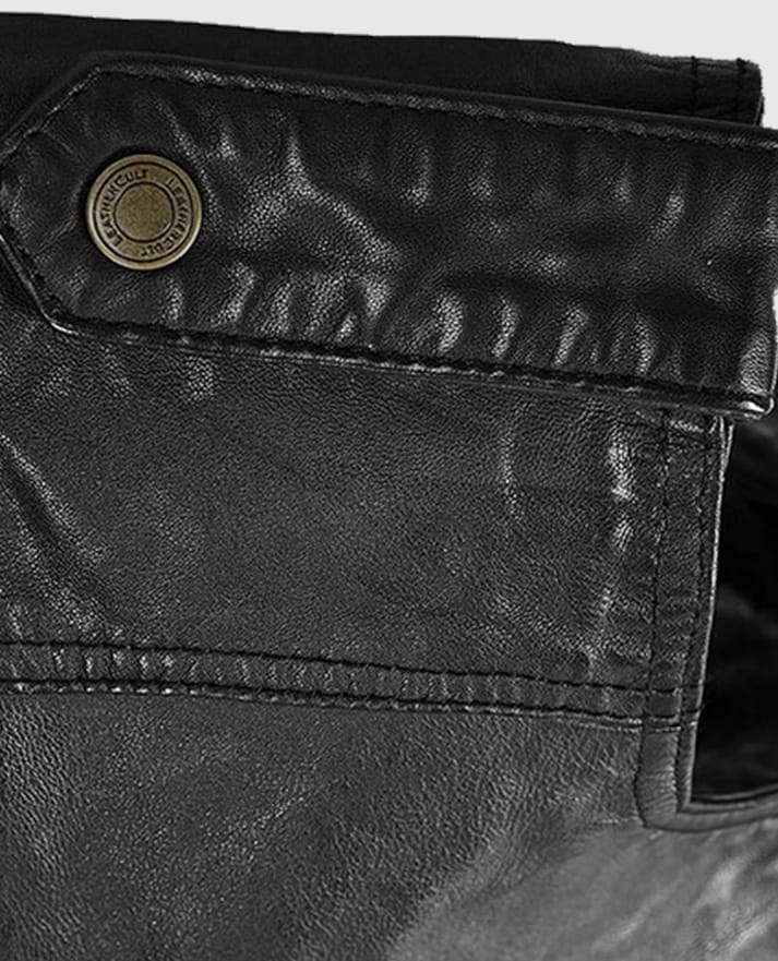 Classic Men’s Black Biker Leather Vest