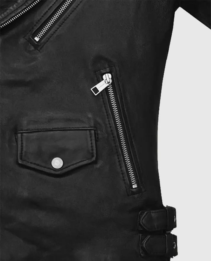 Nicholas Hoult Black Leather Jacket