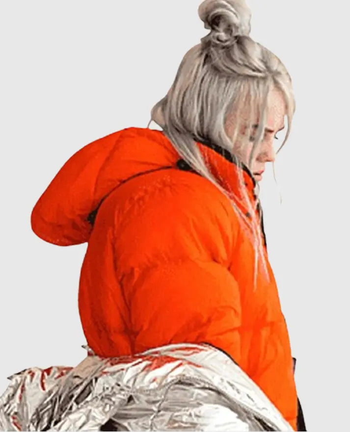 Billie Eilish Red Puffer Jacket