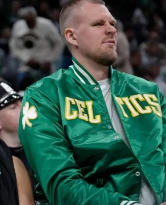Boston Celtics Kristaps Porzingis Green Jacket