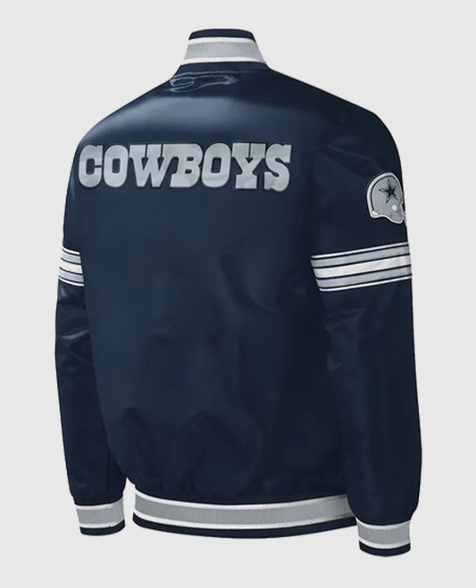 Dallas Cowboys Navy Varsity Satin Jacket
