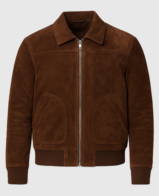 David Beckham Brown Leather Suede Jacket