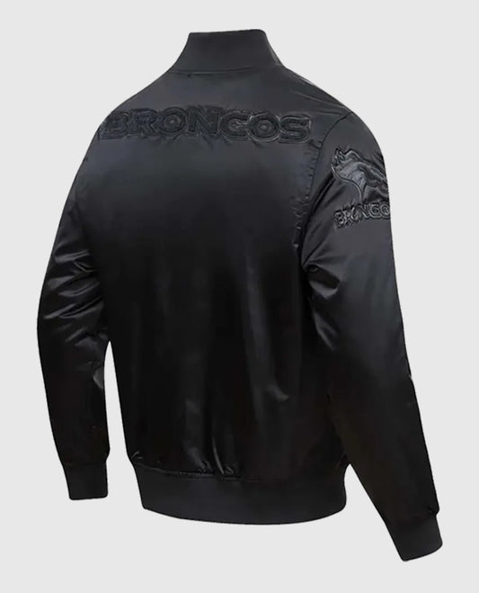 Denver Broncos Triple Black Varsity Jacket