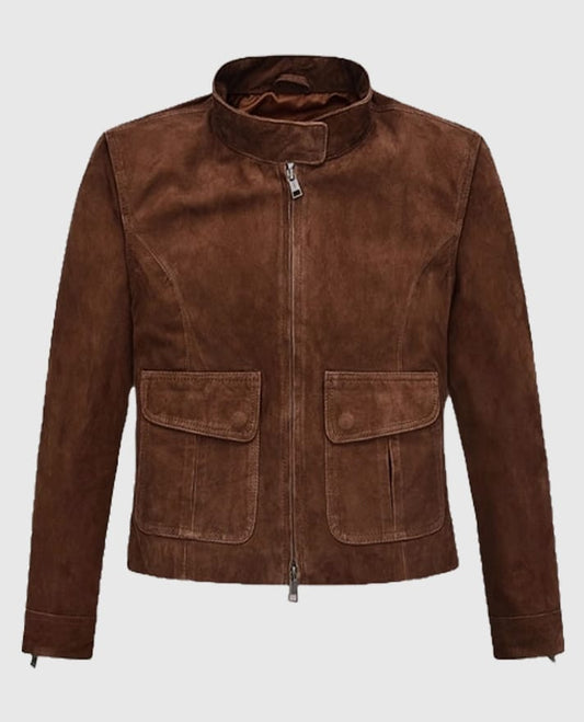 Hayley Atwell Mission Impossible Brown Suede Leather Jacket