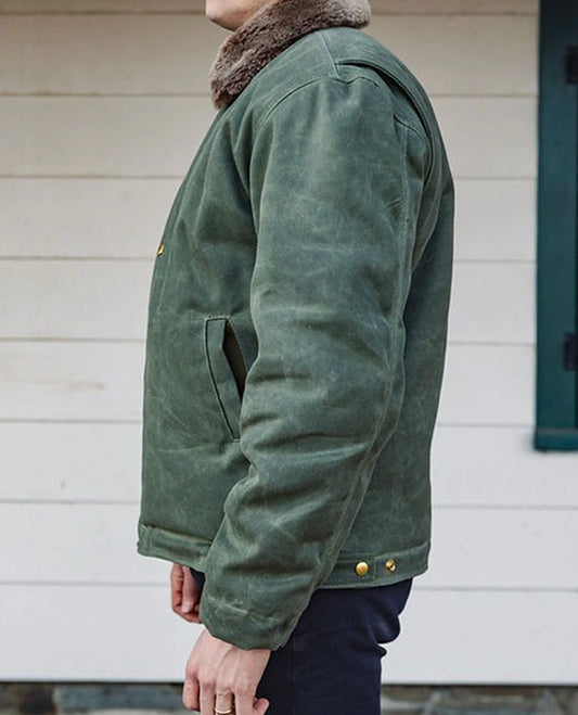 Heat Straps Deck Suede Leather Jacket