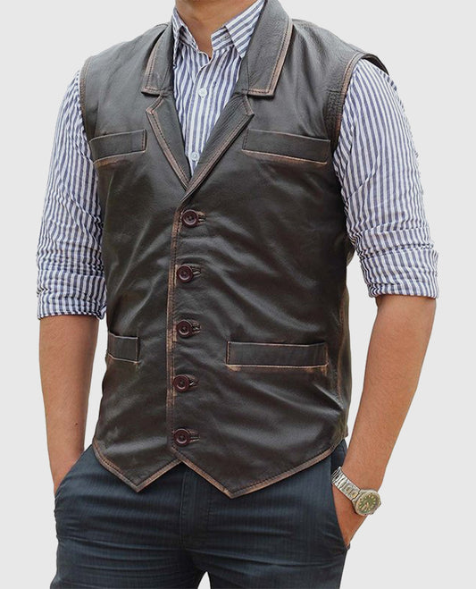 Hell On Wheels Cullen Bohannon brown Vest
