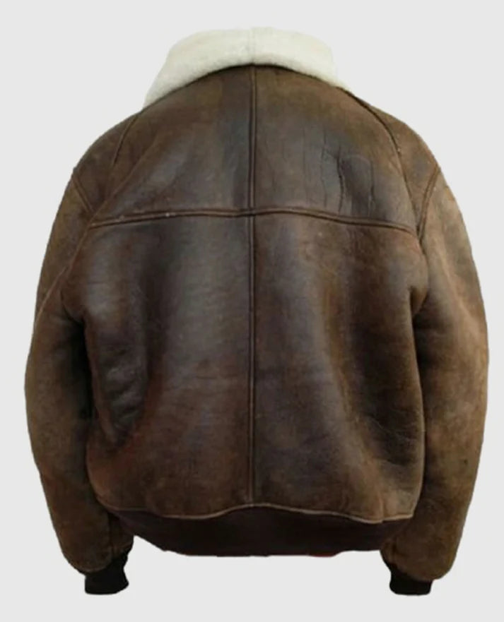Men's B3 Aviator Shearling Brown Bomber Jacket