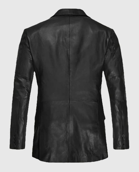 Men's Black Catwalk Leather Blazer