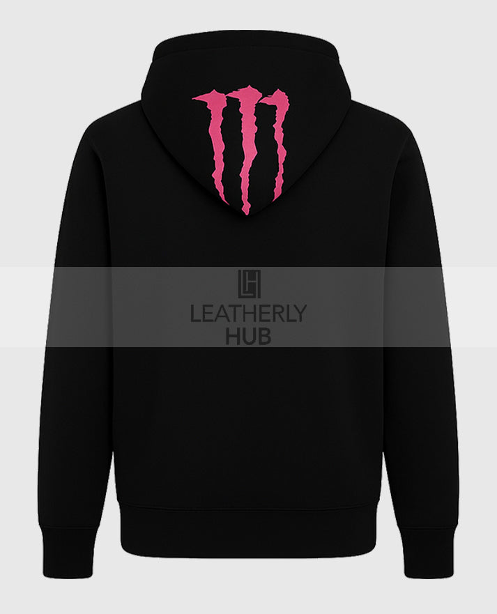 Pink Monster Black Hoodie