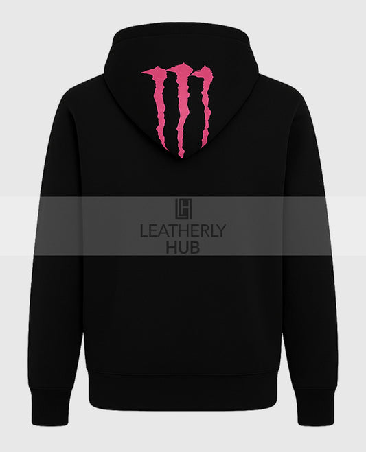 Pink Monster Black Hoodie
