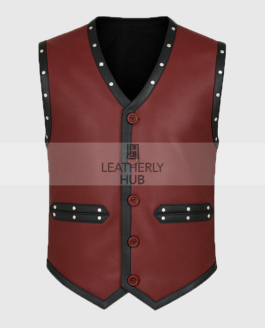 The Warriors Dark Brown Leather Vest