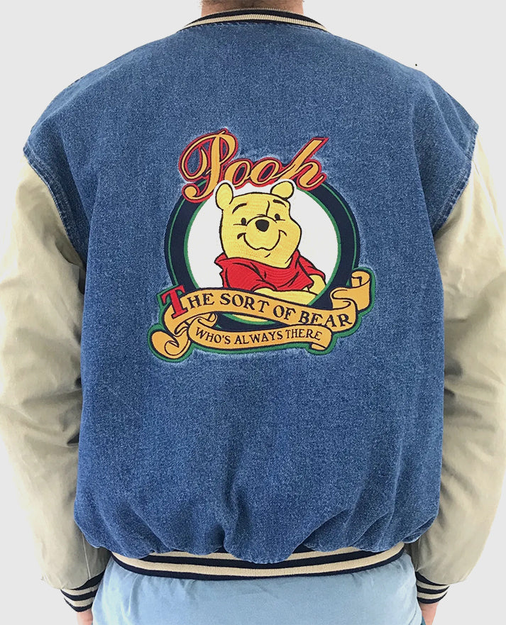 Winnie The Pooh Denim Letterman Jacket