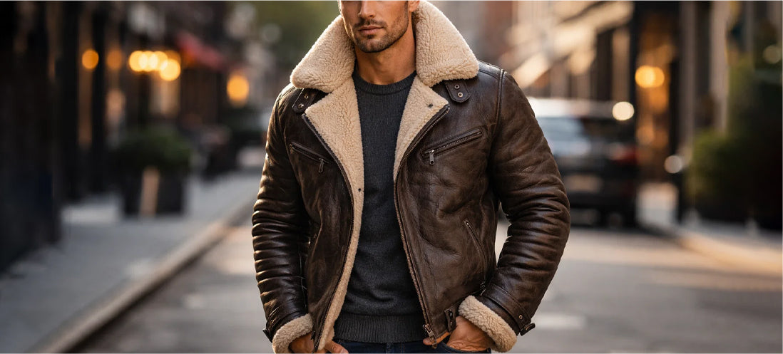 How to Rock a Men’s Shearling Leather Jacket: Best Styling Tips