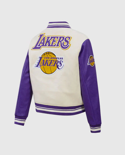 NBA Los Angeles Lakers Women's Purple-White Varsity Jacket
