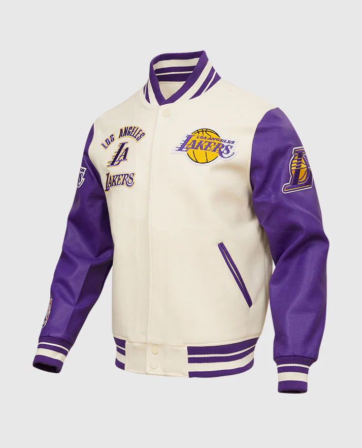 NBA Los Angeles Lakers Women's Purple-White Varsity Jacket