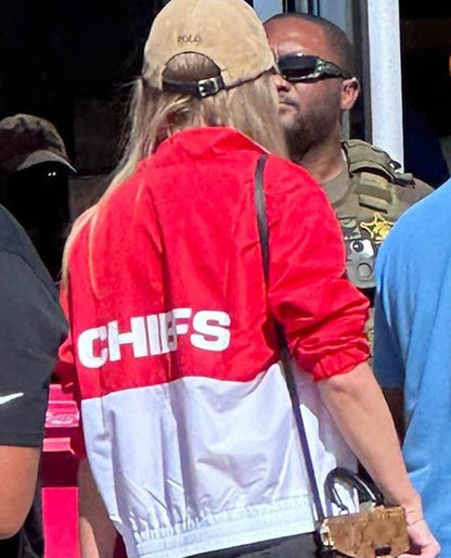 Taylor Swift Kansas City Chiefs Red and White Jacket