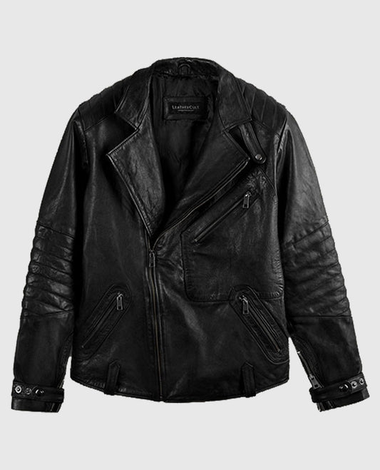 David Beckham Black Leather Jacket