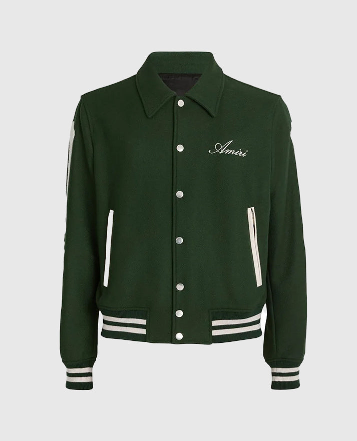 Amiri Bones Letterman Wool Jacket