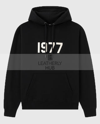 1977 Essentials Black Hoodie