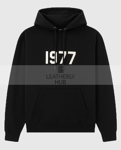 1977 Essentials Black Hoodie