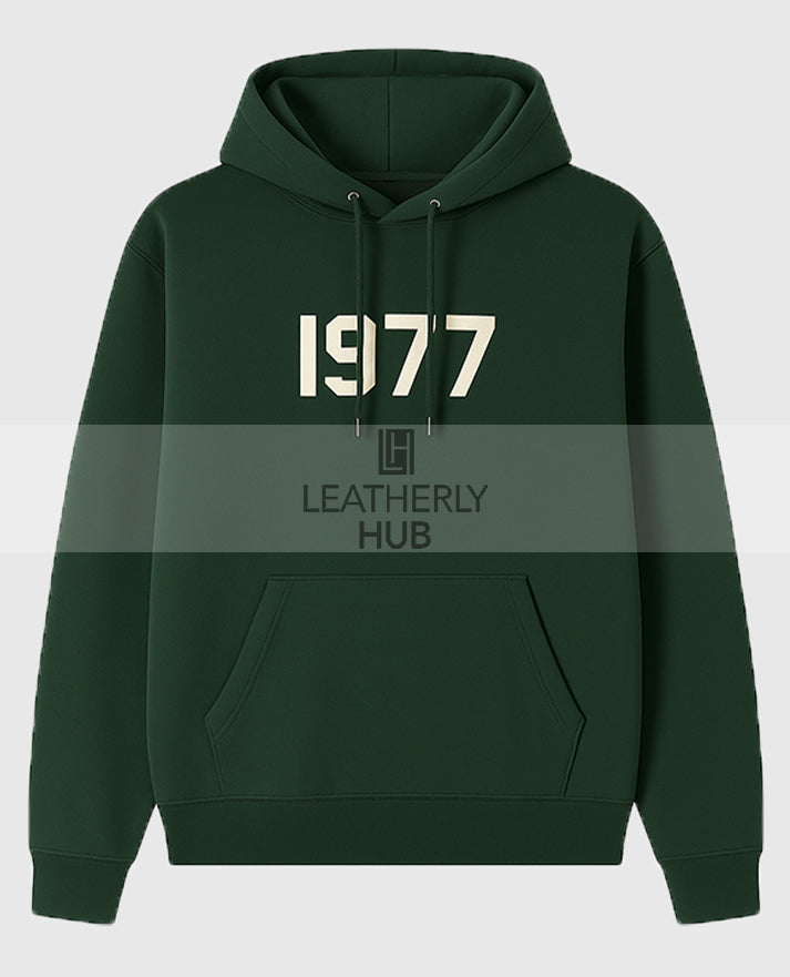 1977 Essentials Green Pullover Hoodie