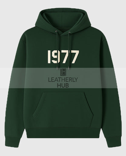 1977 Essentials Green Pullover Hoodie