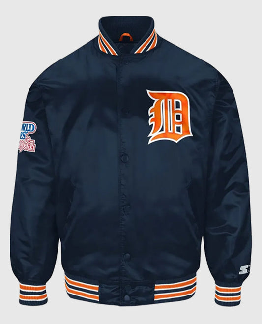 1984s Detroit Tigers Dugout Varsity Satin Jacket